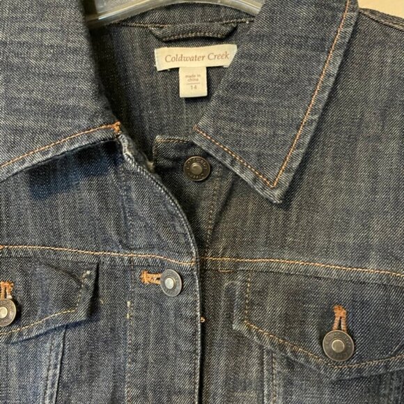 Coldwater Creek Embellished Beaded Denim Jean Jacket 14 - Picture 11 of 12